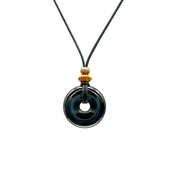 Blue Tiger’s Eye Gemstone Pendant Necklace | Handmade - Picture 4 of 7